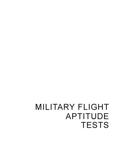 Military Flight Aptitude Tests, 3ed