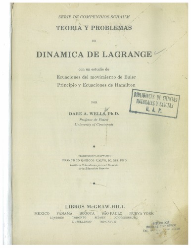 TEORIA Y PROBLEMAS DE DINAMICA DE LAGRANGE