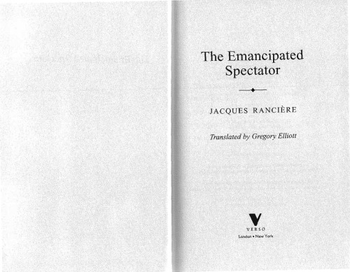 The Emancipated Spectator