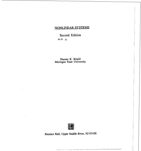 Nonlinear Systems, Second Edition