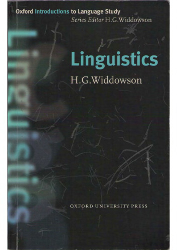 Linguistics (Oxford Introduction to Language Study Series)