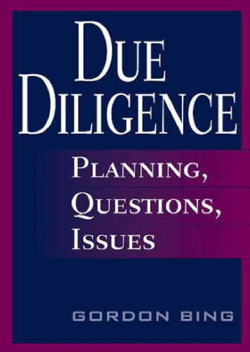 Due Diligence: Planning, Questions, Issues