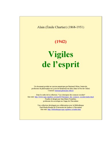 Vigiles de l'esprit