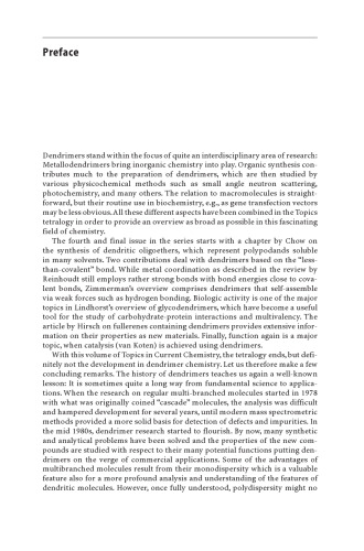 Topics in current chemistry, 217, Dendrimers IV: Metal Coordination, Self Assembly, Catalysis