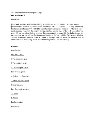 The Crisis in Modern Social Psychology – and how to end it