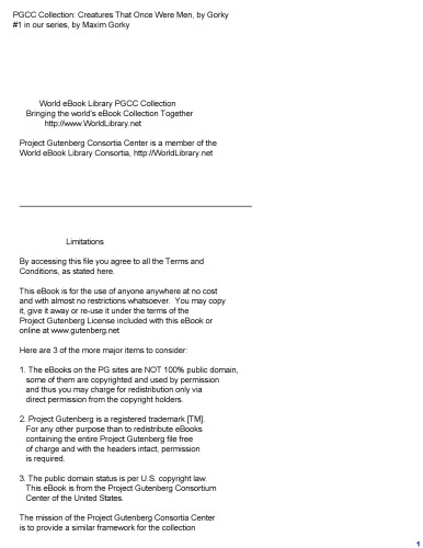 Creatures That Once Were Men