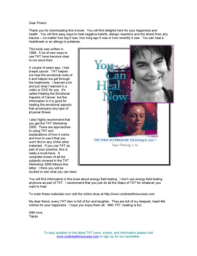 You Can Heal Now: The Tapas Acupressure Technique