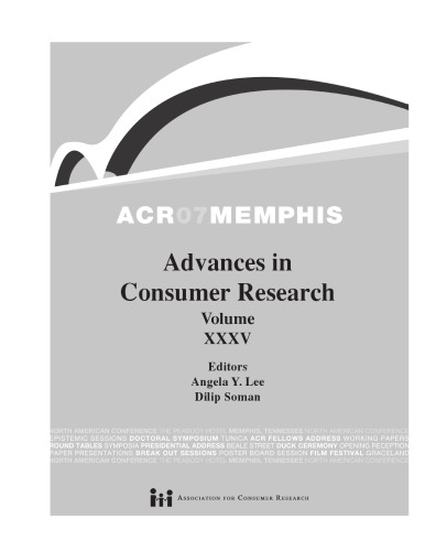 Advances In Consumer Research: Acr 07 Memphis