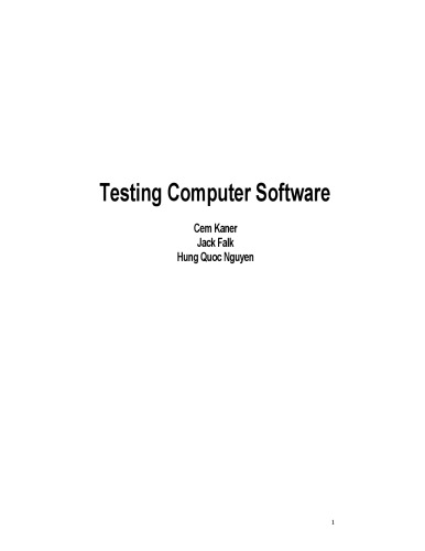 Testing Computer Software