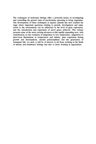 Gene Expression and Manipulation in Aquatic Organisms (Society for Experimental Biology Seminar Series (No. 58))