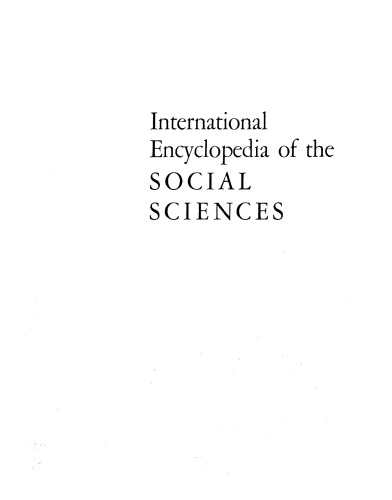 International Encyclopedia of the Social Sciences, Volume 5