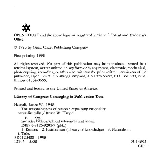 Reasonableness of Reason: Explaining Rationality Naturalistically