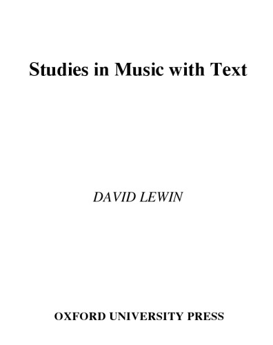 Studies in Music with Text