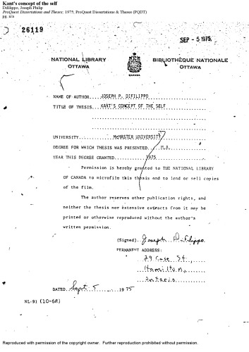 Kant's Concept of the Self