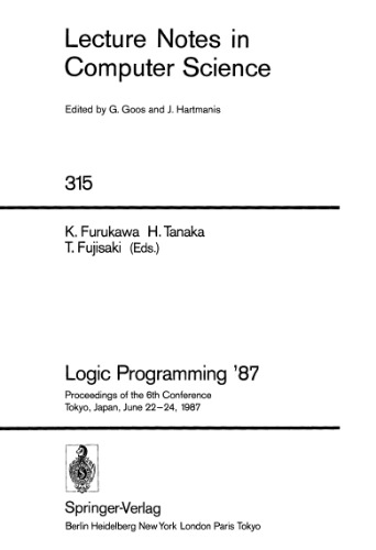 Logic Programming '87: Proceedings of the 6th Conference Tokyo, Japan, June 22–24, 1987