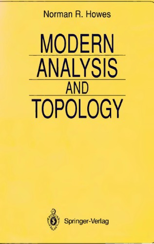 Modern Analysis and Topology