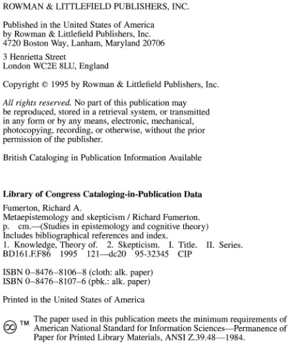 Metaepistemology and Skepticism