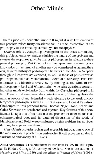 Other Minds (Problems of Philosophy)