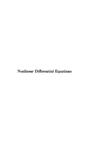 Nonlinear Differential Equations