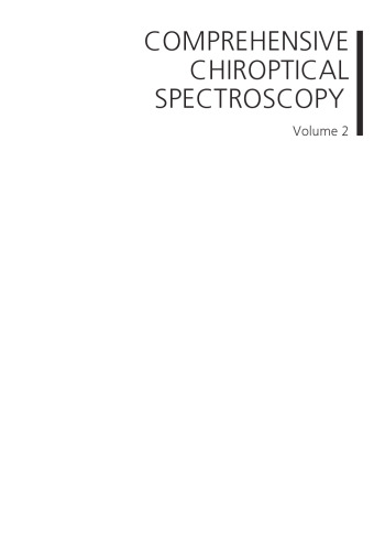 Comprehensive Chiroptical Spectroscopy, Applications in Stereochemical Analysis of Synthetic Compounds, Natural Products, and Biomolecules (Volume 2)