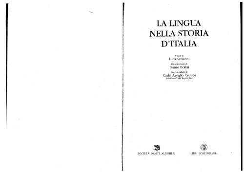 La lingua nella storia d'Italia