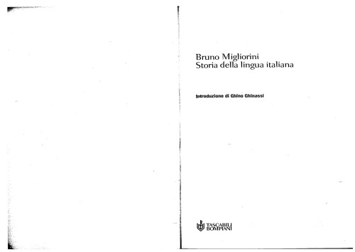 Storia della lingua italiana, IX edizione