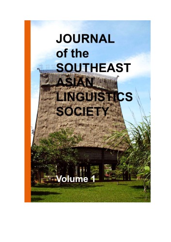 Journal of the Southeast Asian Linguistics Society(Vol 1)