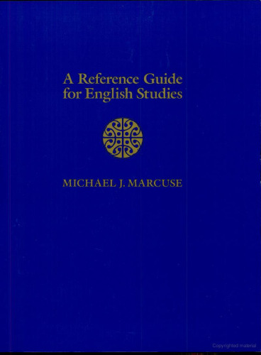A Reference Guide for English Studies
