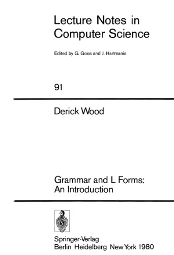 Grammar and L forms: An introduction