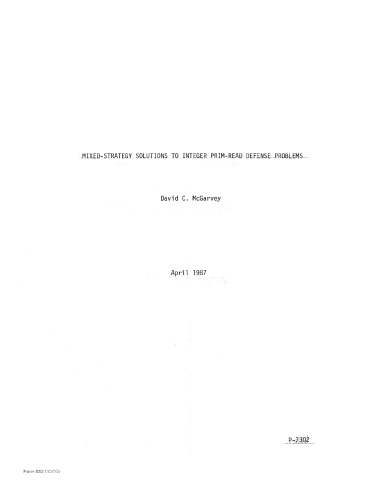 Mixed-strategy solutions to integer Prim-Read defense problems