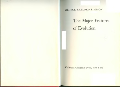 The major features of evolution..