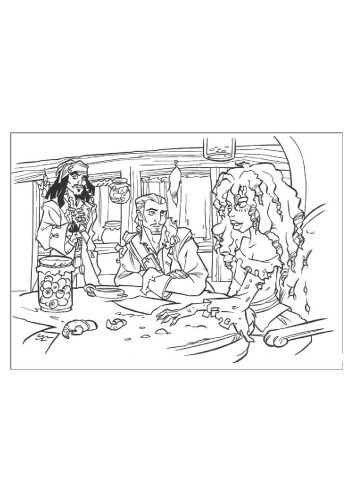 Pirates of the CaribbeanColoring Pages / Пираты Карибского моря. Раскраска