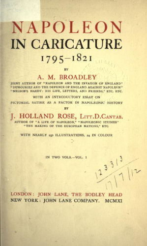 Napoleon in caricature 1795 -- 1821
