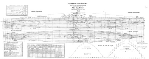 Les dessins de navires de la marine française - LE CONQUERANT 1934