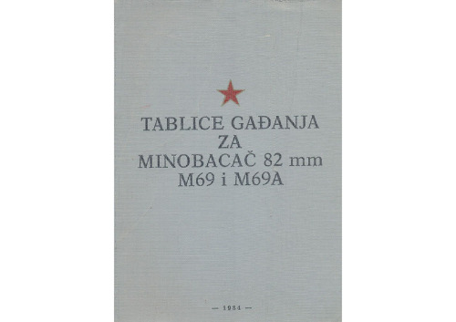 Tablice Gadanja za Minobacac 82 mm M69 i M69A
