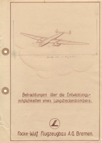 Betrachtungen #252;ber die Entwicklungsm#246;glichkeiten eines Langstreckenbombers.Teil 1