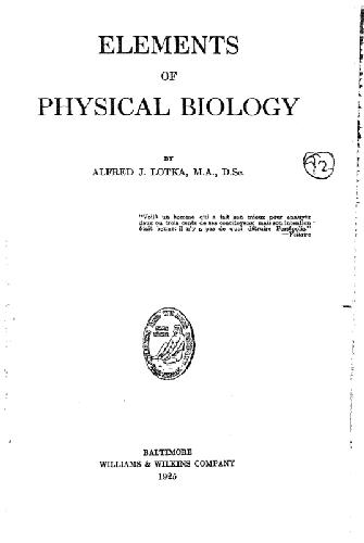 Elements of physical biology