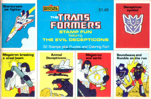 The Transformers Stamp Fun featuring the Evil Decepticons
