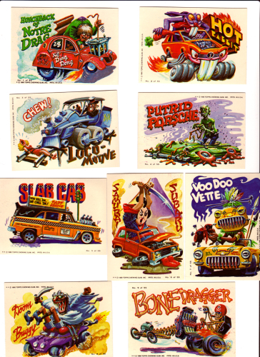Weird Wheels Sticker Gumcard Set Topps