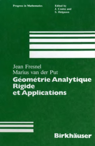 Géométrie Analytique Rigide et Applications