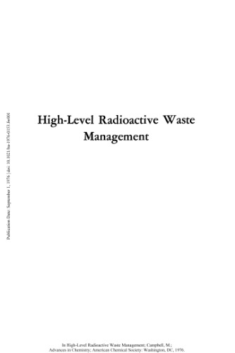 High-Level Radioactive Waste Management