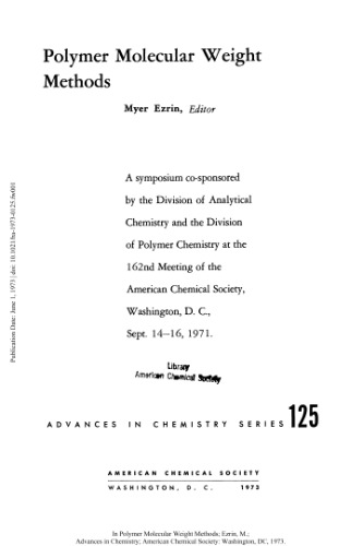 Polymer Molecular Weight Methods