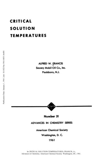 Critical Solution Temperatures