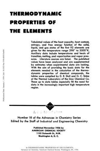 Thermodynamic Properties of The Elements