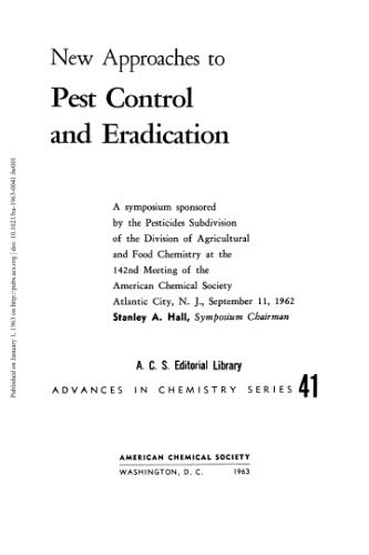 New Approaches to Pest Control and Eradication