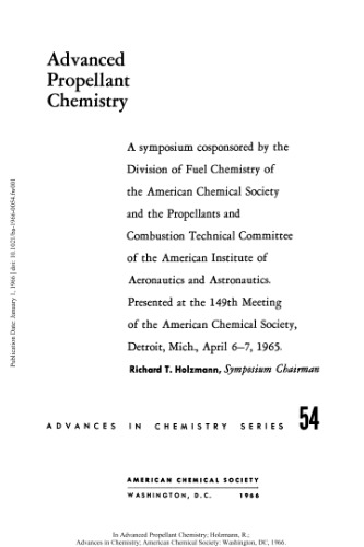 Advanced Propellant Chemistry