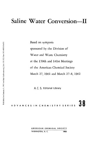 Saline Water Conversion II