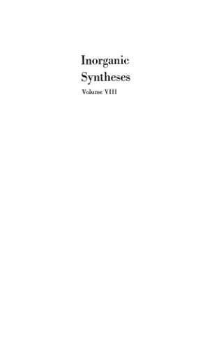 Inorganic Syntheses, Volume 8