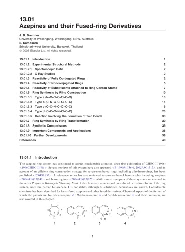Compr. Heterocyclic Chem. III Vol.13 Seven-membered Heterocyclic Rings