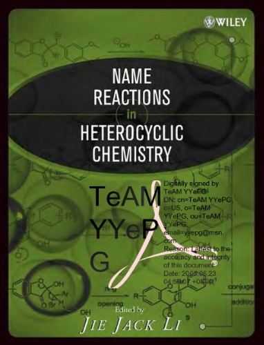 Name Reactions in Heterocyclic Chemistry